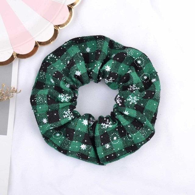 4.38 Inch Fashion Christmas Scrunchie Elastic New Handmade Head Bands Hair Rope Ponytail Holder Headdress Ponytail Holder Accessories for Women Stevvex