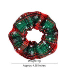 4.38 Inch Fashion Christmas Scrunchie Elastic New Handmade Head Bands Hair Rope Ponytail Holder Headdress Ponytail Holder Accessories for Women Stevvex