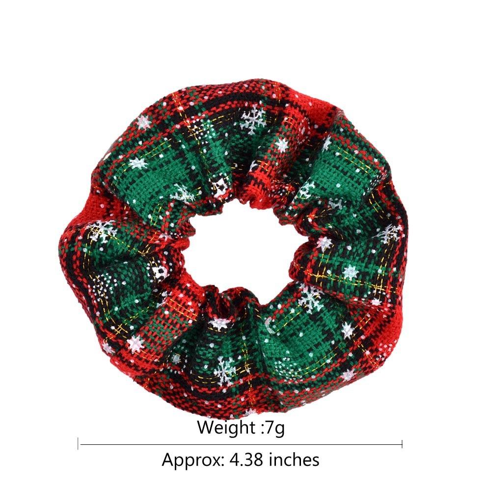 4.38 Inch Fashion Christmas Scrunchie Elastic New Handmade Head Bands Hair Rope Ponytail Holder Headdress Ponytail Holder Accessories for Women Stevvex