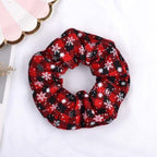4.38 Inch Fashion Christmas Scrunchie Elastic New Handmade Head Bands Hair Rope Ponytail Holder Headdress Ponytail Holder Accessories for Women Stevvex