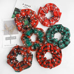 4.38 Inch Fashion Christmas Scrunchie Elastic New Handmade Head Bands Hair Rope Ponytail Holder Headdress Ponytail Holder Accessories for Women Stevvex