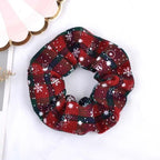 4.38 Inch Fashion Christmas Scrunchie Elastic New Handmade Head Bands Hair Rope Ponytail Holder Headdress Ponytail Holder Accessories for Women Stevvex