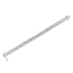 14K White Gold 7.0 Cttw Princess Cut Diamond 7" Alternating Vertical and Horizontal Rectangular Link Tennis Bracelet (H-I Color, SI2-I1 Clarity)
