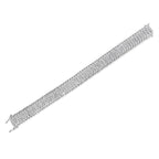14K White Gold 5.0 Cttw Round Brilliant Cut Diamond 7" S Wave Serpentine Tennis Bracelet (H-I Color, I1-I2 Clarity) Lootquake LLC