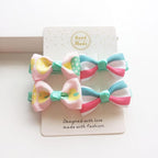 4 PCS New Cute Classic All-match Small Bowknot Girls Hair Clips Kids Hairpins Children Hair Accessories Princess Headwear Fashion Hairgrips Accessories For Party Stevvex