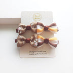 4 PCS New Cute Classic All-match Small Bowknot Girls Hair Clips Kids Hairpins Children Hair Accessories Princess Headwear Fashion Hairgrips Accessories For Party Stevvex