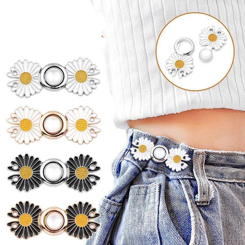 4 Sets Pant Waist Tightener Fashion Pants Clips Waist Tightener Sewing Buttons Pins for Jeans Dress Too Big Loose Adjustable  Button Pins Sewing Button Waist Tightener Clip Waist Adjuster Clips for Dresses Pants Jeans Stevvex