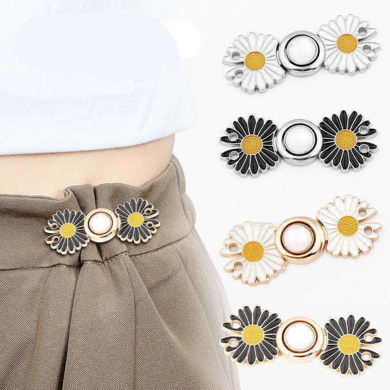 4 Sets Pant Waist Tightener Fashion Pants Clips Waist Tightener Sewing Buttons Pins for Jeans Dress Too Big Loose Adjustable  Button Pins Sewing Button Waist Tightener Clip Waist Adjuster Clips for Dresses Pants Jeans Stevvex