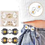 4 Sets Pant Waist Tightener Fashion Pants Clips Waist Tightener Sewing Buttons Pins for Jeans Dress Too Big Loose Adjustable  Button Pins Sewing Button Waist Tightener Clip Waist Adjuster Clips for Dresses Pants Jeans Stevvex