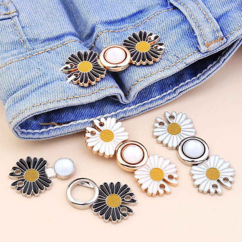 4 Sets Pant Waist Tightener Fashion Pants Clips Waist Tightener Sewing Buttons Pins for Jeans Dress Too Big Loose Adjustable  Button Pins Sewing Button Waist Tightener Clip Waist Adjuster Clips for Dresses Pants Jeans Stevvex