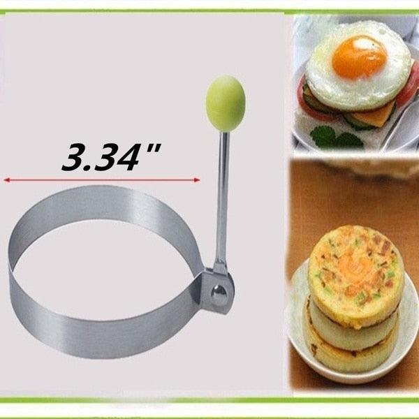 4 Style Stainless Steel Egg Shaper Pancake Mould Omelette Mold Heart Shape Frying Egg Cooking Tool Kitchen Accessories Gadget Stainless Steel Fried Egg Ring Mold Omelette Pancake Rings Cute Shape Egg Mold Cooking Tools Stevvex