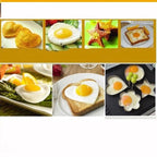 4 Style Stainless Steel Egg Shaper Pancake Mould Omelette Mold Heart Shape Frying Egg Cooking Tool Kitchen Accessories Gadget Stainless Steel Fried Egg Ring Mold Omelette Pancake Rings Cute Shape Egg Mold Cooking Tools Stevvex