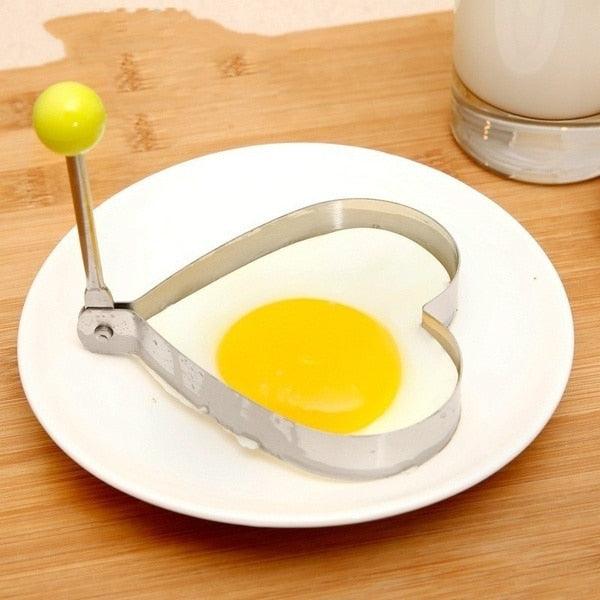 4 Style Stainless Steel Egg Shaper Pancake Mould Omelette Mold Heart Shape Frying Egg Cooking Tool Kitchen Accessories Gadget Stainless Steel Fried Egg Ring Mold Omelette Pancake Rings Cute Shape Egg Mold Cooking Tools Stevvex