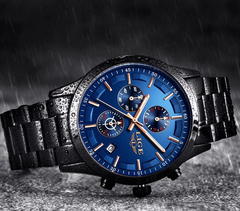 Men's Waterproof  Watch With Chronometers And Date Display Unique Design Perfect Gift Stevvex