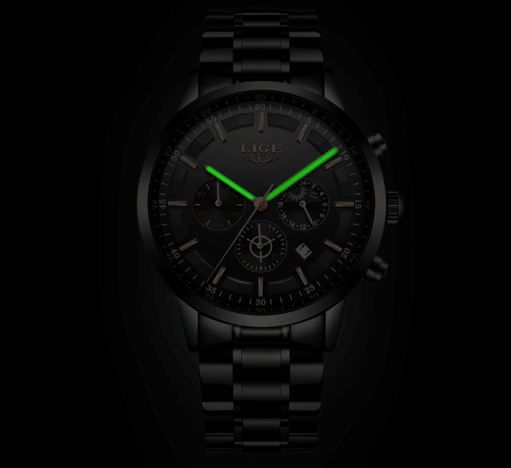 Men's Waterproof  Watch With Chronometers And Date Display Unique Design Perfect Gift Stevvex