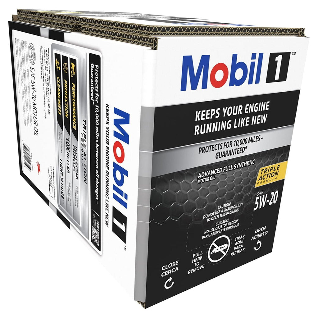 Mobil 1 Advanced Full Synthetic Motor Oil 5W-20, 12 qt Bag in Box