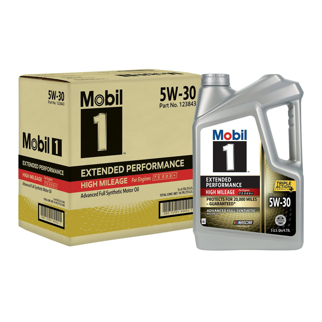 Mobil 1 Extended Performance High Mileage Full Synthetic Motor Oil 5W-30, 5 qt (3 Pack) EasyOptionXY LLC