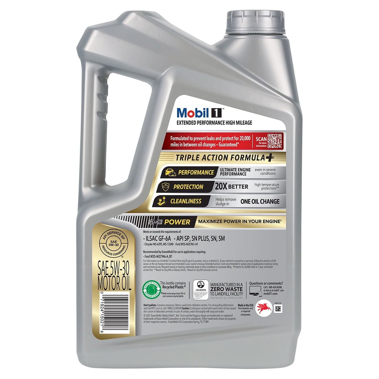 Mobil 1 Extended Performance High Mileage Full Synthetic Motor Oil 5W-30, 5 qt (3 Pack) EasyOptionXY LLC