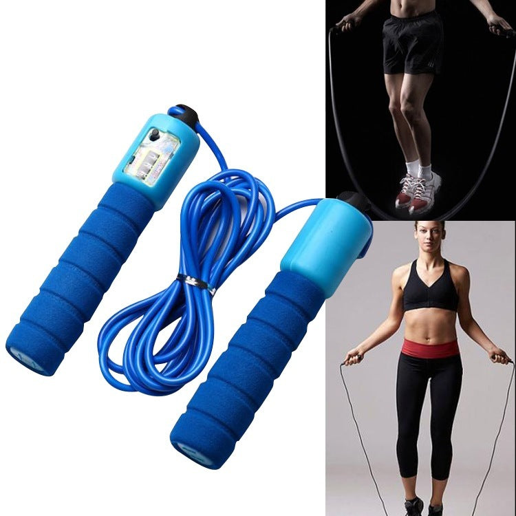 Skipping Rope With Counter Adjustable Length Counter Wear-resistant Foam Cotton Handle JumpRope Exercise Portable Sports Training Equipment Pi-Mart