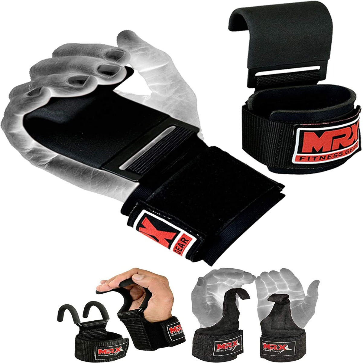 Mrx Weight Lifting Metal Hooks Gym Bodybuilding Workout Deadlift 3 Styles - SJB-DIAMOND ELITES