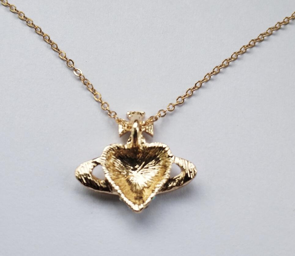 Classic Cross Heart Annulus Necklace Pi-Mart