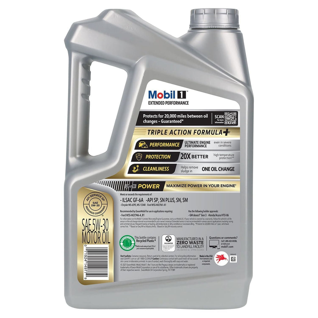 Mobil 1 Extended Performance Full Synthetic Motor Oil 5W-30, 5 qt (3 Pack) EasyOptionXY LLC