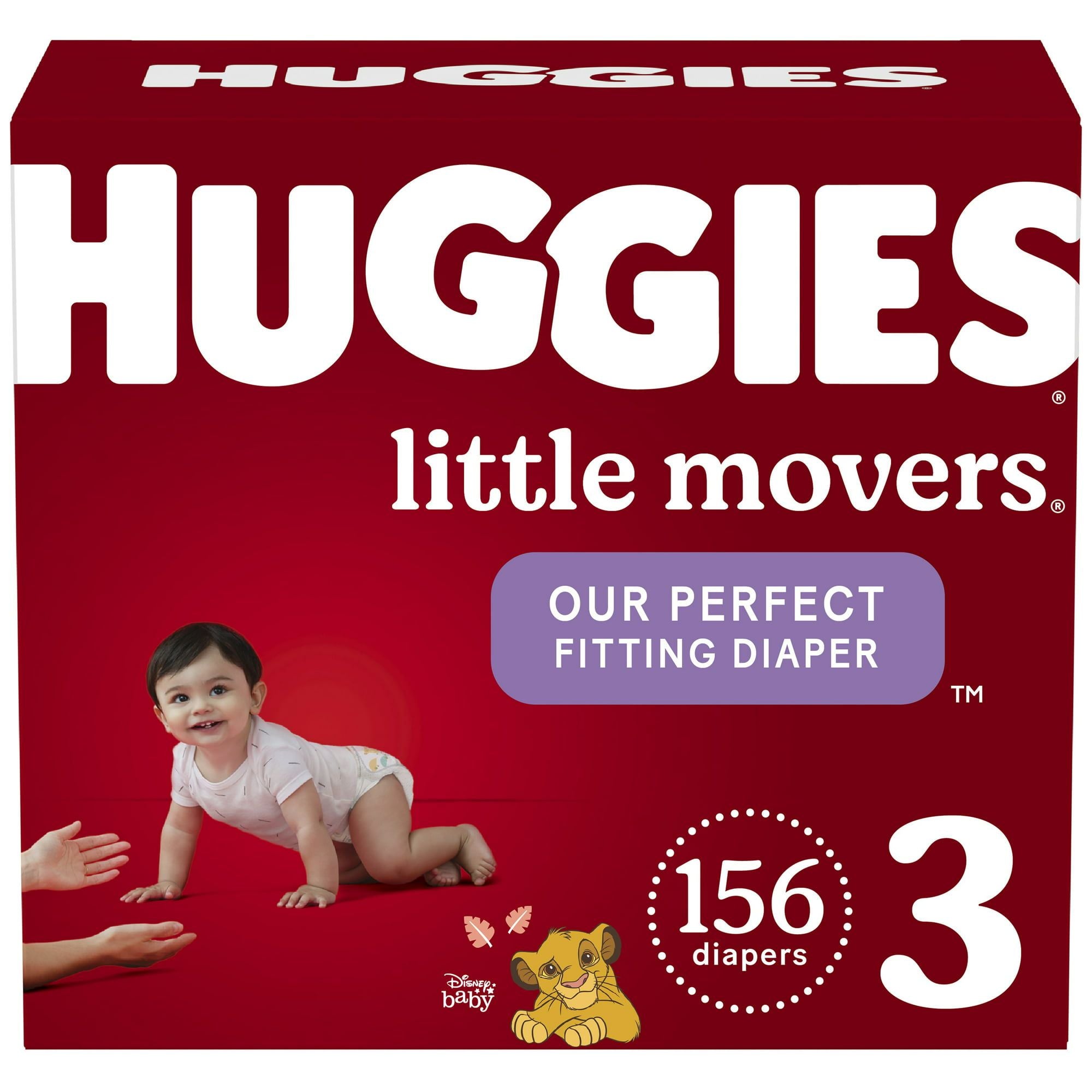 Huggies Little Movers Baby Diapers Size 3; 156 Count