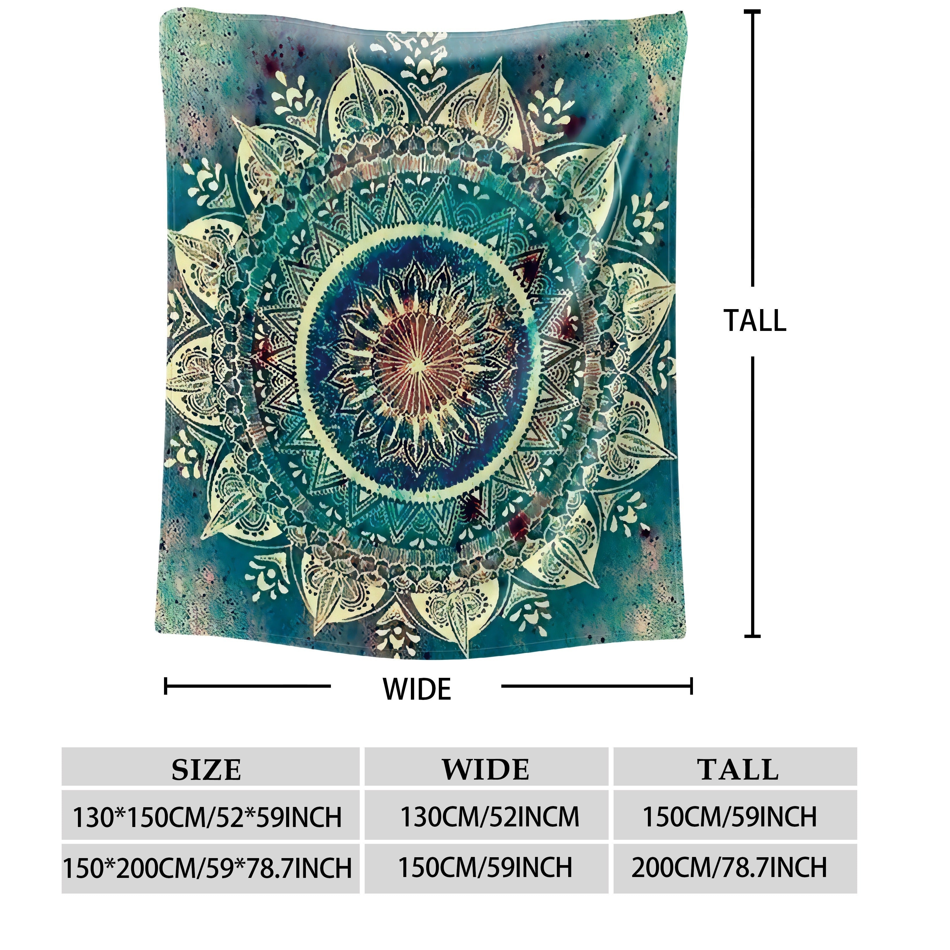 Luxurious Soft Bohemian Mandala Blanket - Visually Stunning & Cozy - Ideal Gift for Boys, Girls & Adults on Birthdays, Holidays, and Ramadan Celebrations! Lootquake LLC