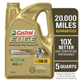 Castrol EDGE Extended Performance 5W-30 Advanced Full Synthetic Motor Oil, 5 Quarts