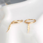 Lightning earrings female sterling silver tide earring temperament earring earrings Pi-Mart