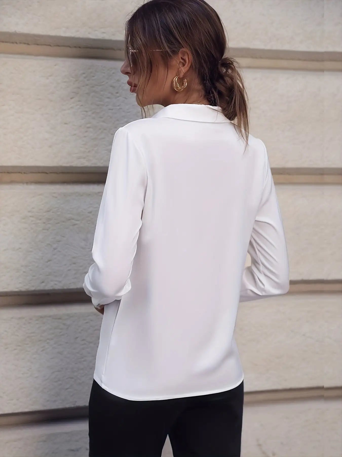 Fashionable Elegant Business Style Long Sleeve Shirt With Pearl Button - SJB-DIAMOND ELITES