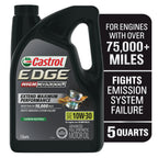 Castrol EDGE High Mileage 10W-30 Advanced Full Synthetic Motor Oil, 5 Quarts EasyOptionXY LLC
