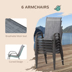 Eight Piece Patio Furniture Set with Umbrella and Chairs Lootquake LLC