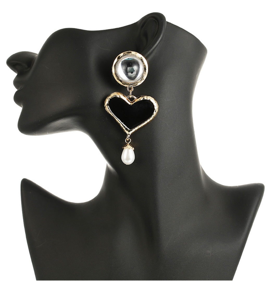 Exaggerated oil drop earring necklace