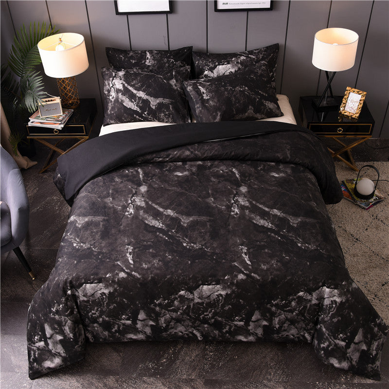 Home textile marbled black and white duvet cover bedding Pi-Mart