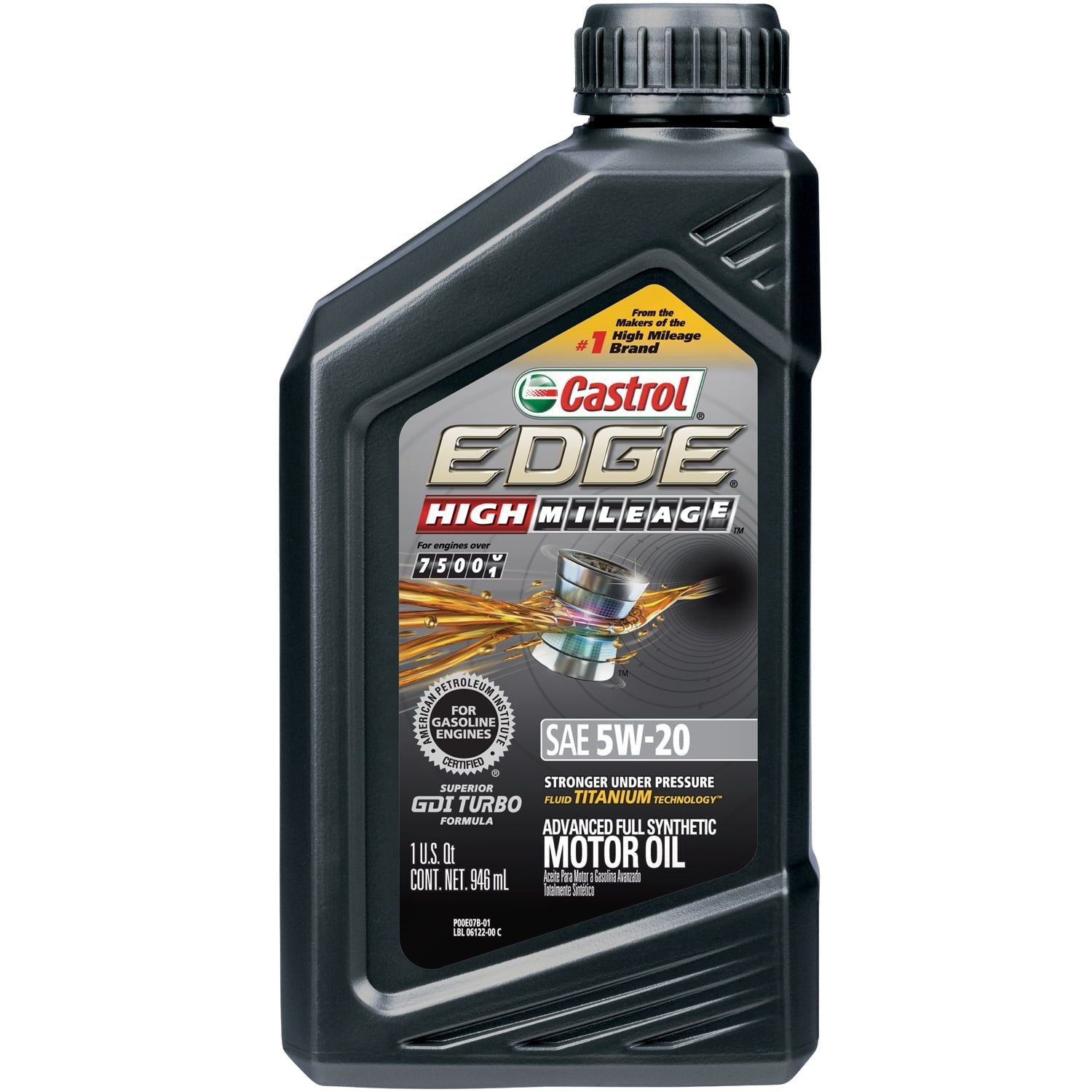 Castrol EDGE High Mileage 5W-20 Advanced Full Synthetic Motor Oil, 1 Quart EasyOptionXY LLC
