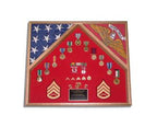 2 Flag Military Shadow Box - 3'x5' flag The Military Gift Store