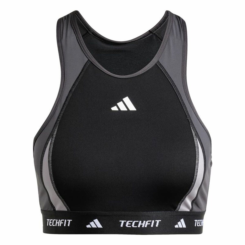 Sports Bra Adidas Techfit  Black Lootquake LLC