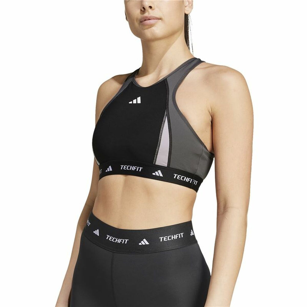 Sports Bra Adidas Techfit  Black Lootquake LLC