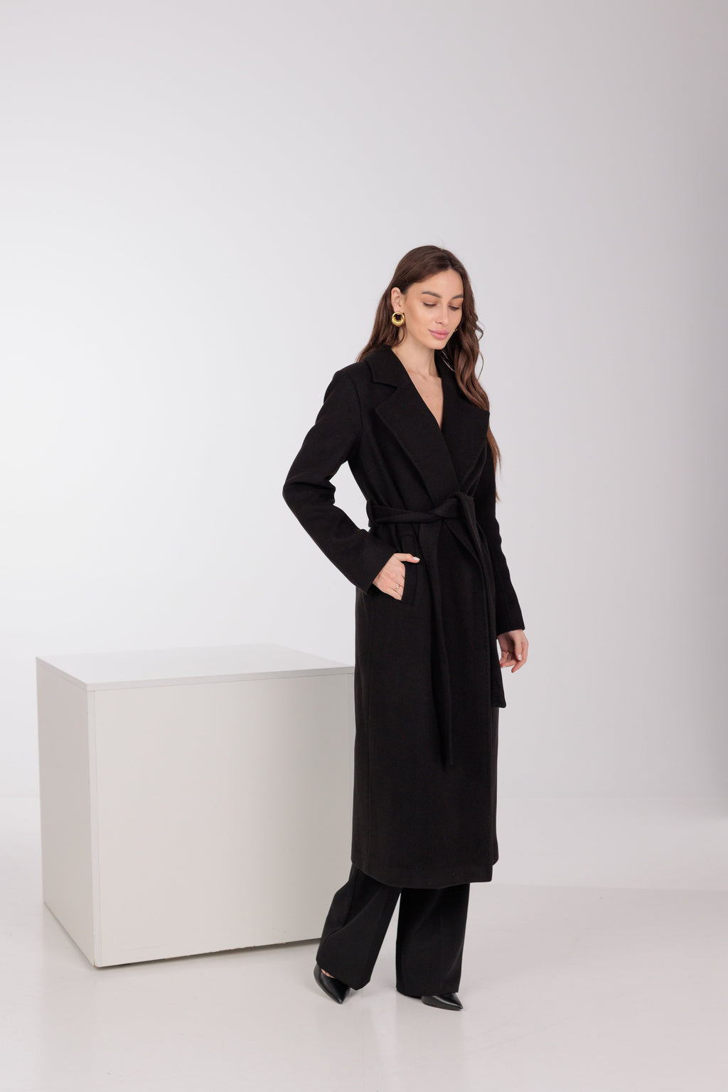 Pre-Order. Re-Stock Ships February 2026. Astoria Classic Wraparound Wool Blend Overcoat - SJB-DIAMOND ELITES