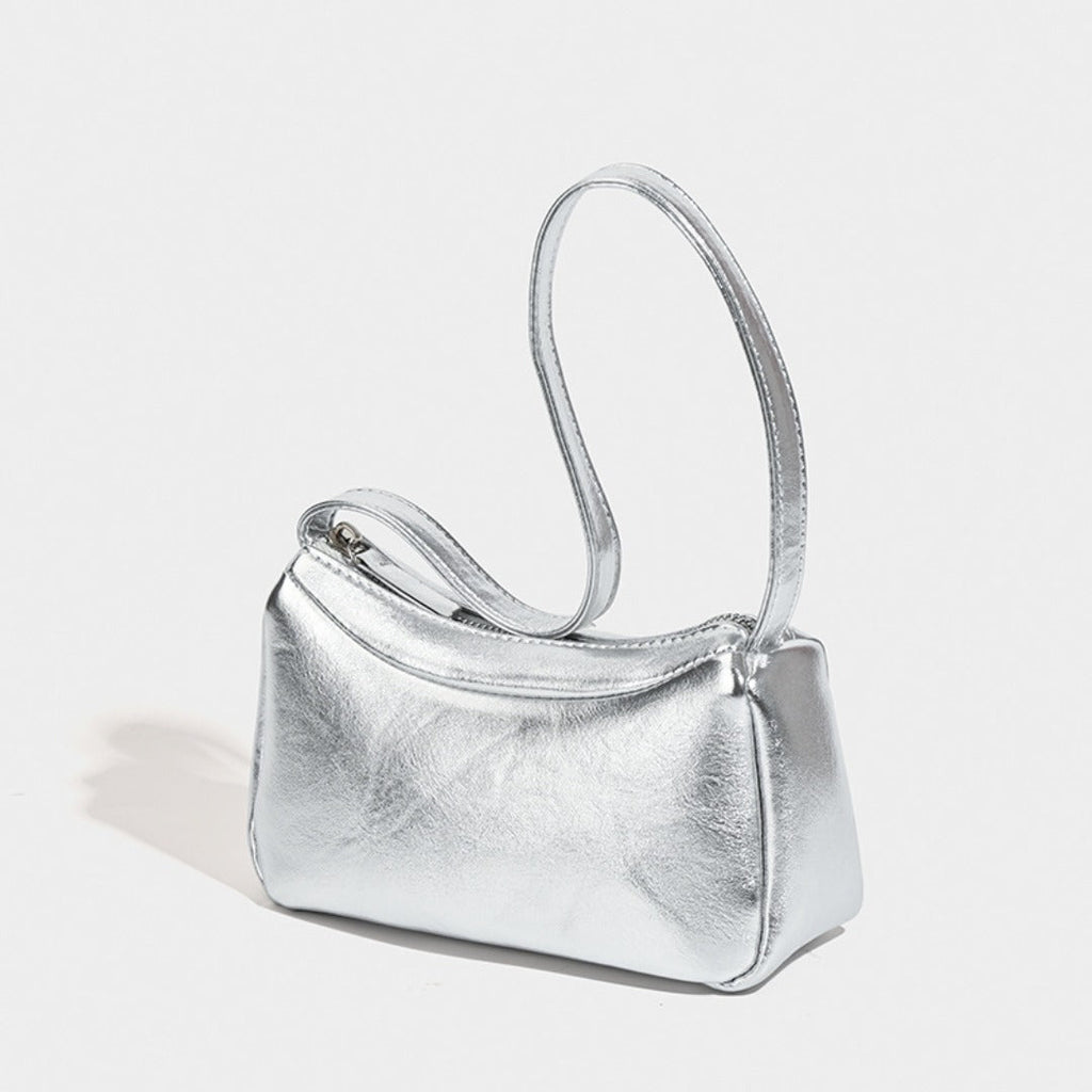 Silver small shoulder bag Design Underarm Bag, Bag Women's Summer Temperament Versatile Shoulder Bag  Hobo Handbag - SJB-DIAMOND ELITES