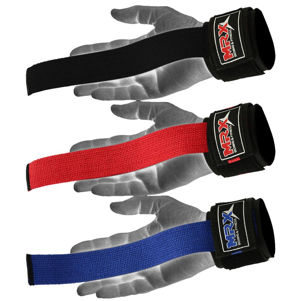 MRX Weight Lifting Bar Straps With Wrist Support Wraps Heavy Duty Bodybuilding Workout Gym Padded Strap Pair - SJB-DIAMOND ELITES