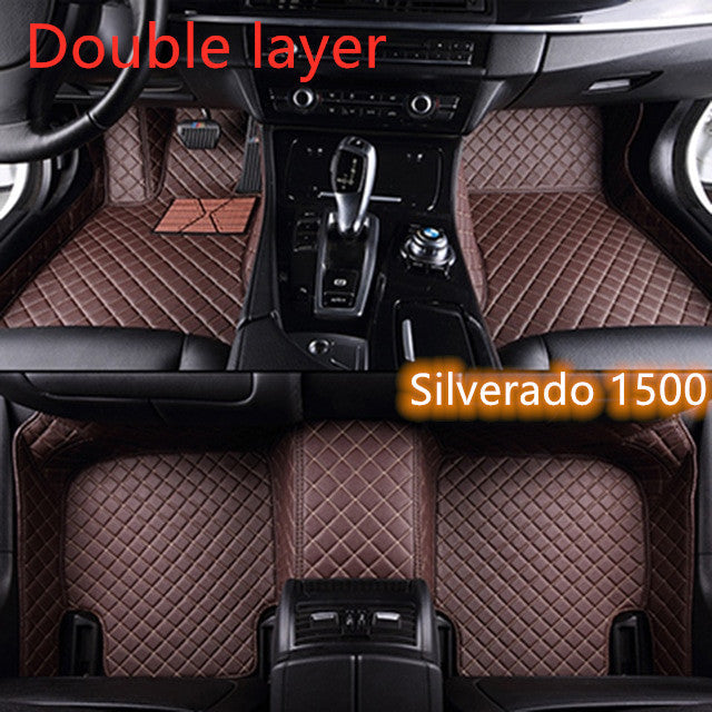Fully Surrounded Car Leather Floor Mat Pad All Weather Protection Pi-Mart