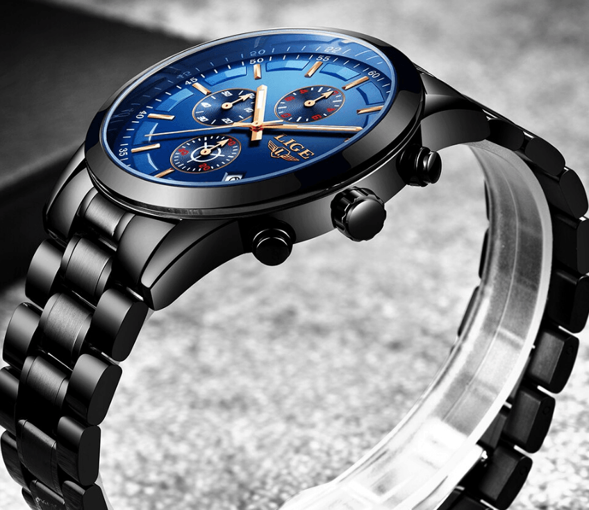Men's Waterproof  Watch With Chronometers And Date Display Unique Design Perfect Gift Stevvex