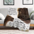 1pc Cozy Flannel Blanket -TO MY DAD, My Loving Father, Your Daughter All-Season Softness For Car, Sofa, Couch, Office, Camping, Bed, Travel, And Living Room, Gifts For Friends, Besties, Sisters, Family, Birthday Day Graduatio