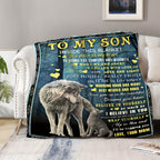 1pc Flannel Blanket, To My Mother From Son Throw Blanket, Warm Cozy Soft Blanket For Couch Bed Sofa Office Camping
