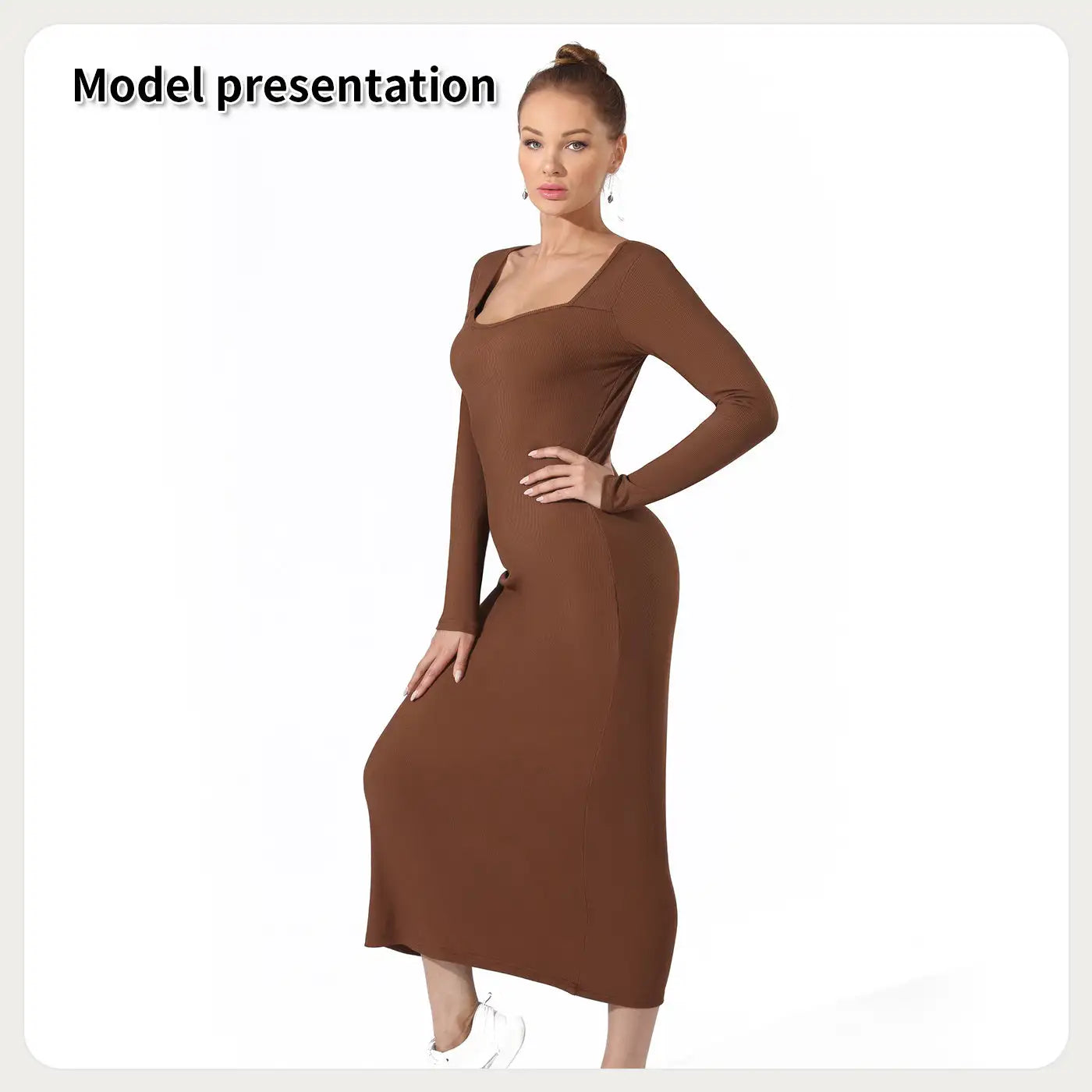 Women's Fashion Simple Solid Color Dress - SJB-DIAMOND ELITES