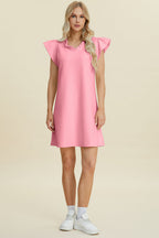 Double Take Full Size Ruffled V-Neck Cap Sleeve Dress – Ruffled V-Neck Dress, Cap Sleeve Dress, Elegant Ruffled Dress, Flattering V-Neck Dress, Stylish Full-Size Dress, Comfortable Ruffle Dress, Chic Cap Sleeve Dress