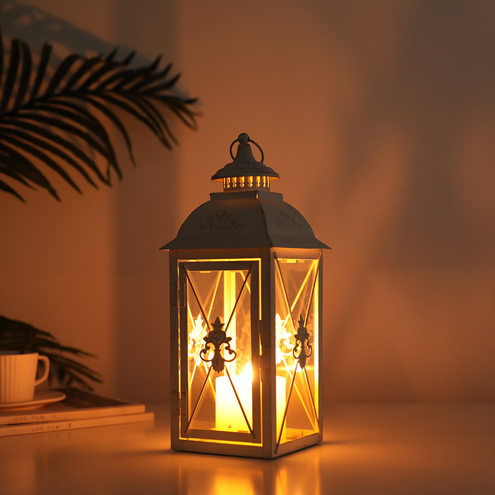 13.5'' Vintage Metal High Decorative Hanging Lantern Candle Holder Lootquake LLC