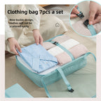 7Pcs a set of large-capacity travel bags, tote wet and dry separation fitness bags, suitcase seven-piece storage set, travel bag organizer - SJB-DIAMOND ELITES